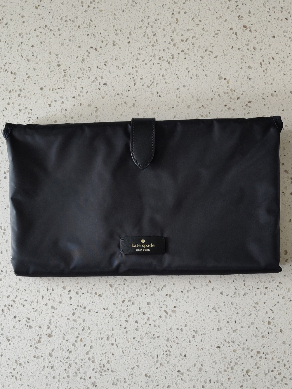 kate spade Foldable Black Nylon Portable Diaper Changing Pad